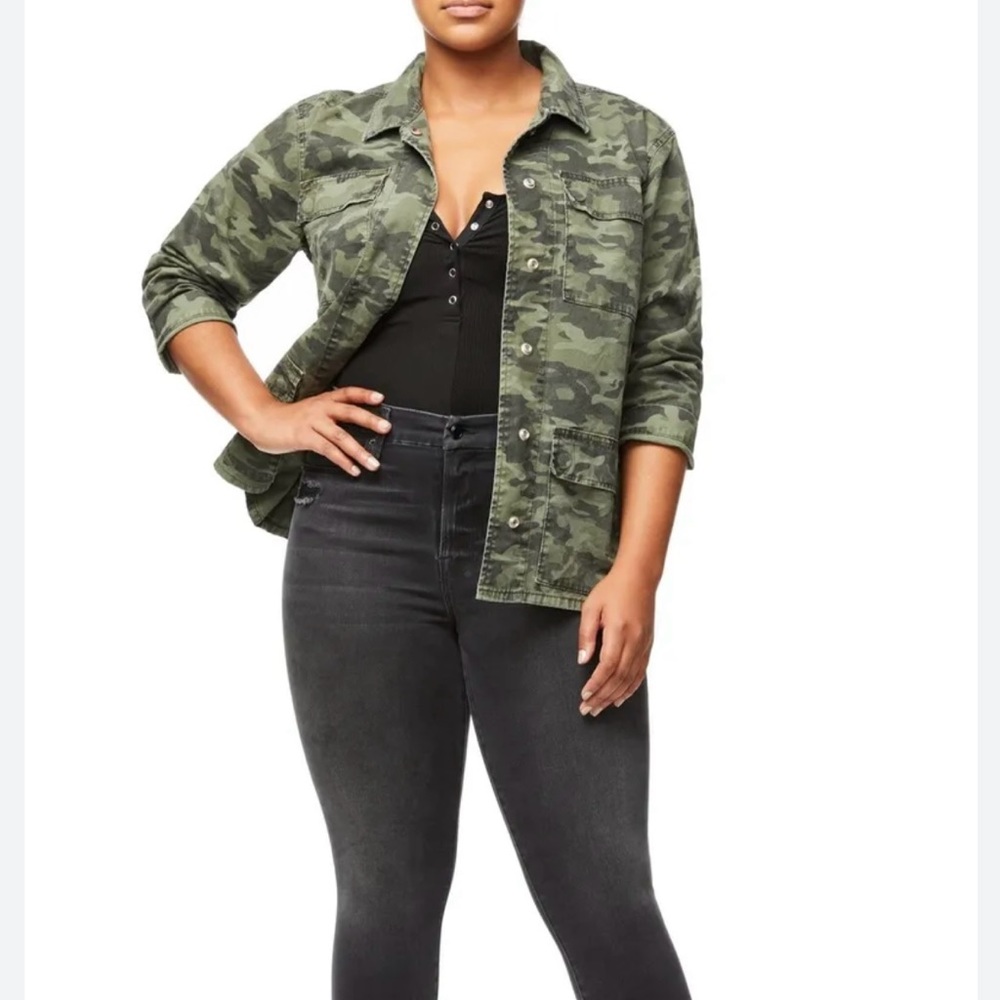 GOOD AMERICAN CAMO COTTON JACKET